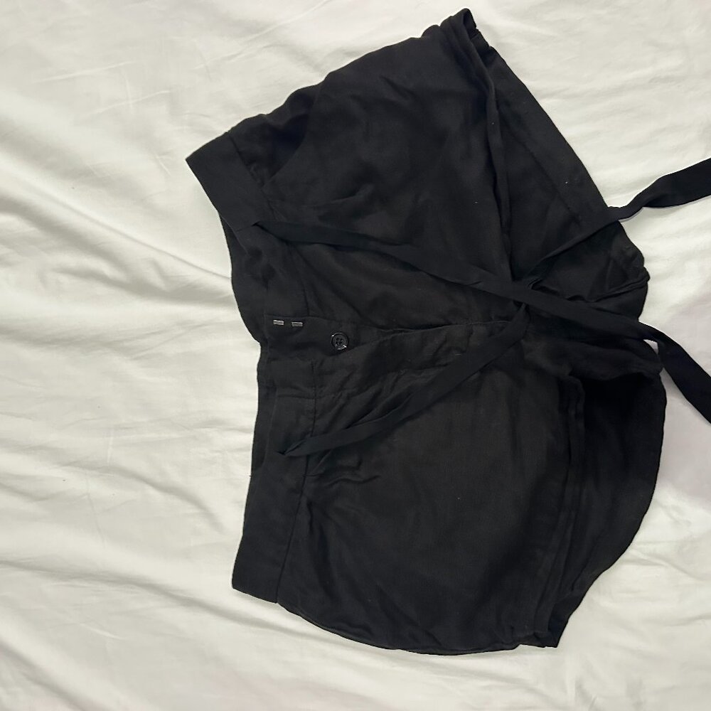 black mini shorts
